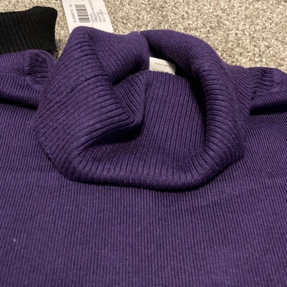 NWT Chico’s wild grape Emerson and Black Ashlee Turtleneck Sweaters - Picture 4 of 6